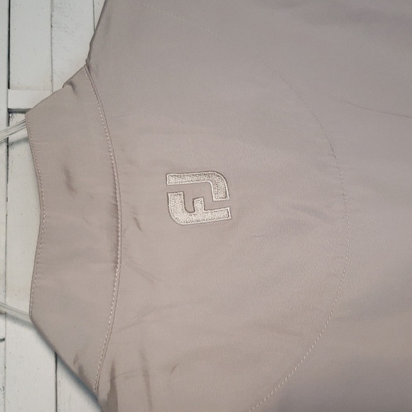 Footjoy taupe snap 1/2  button down packable mens golf vest size L - Picture 6 of 7